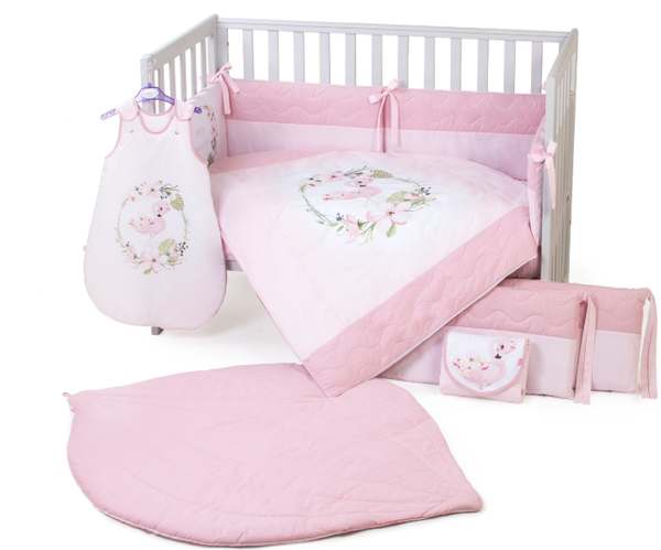 Постельный комплект в кроватку Baby Veres Flamingo pink 6 предметов ...