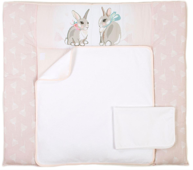 Пеленальний матрацик Верес Summer Bunny pink 72х80 см Тканинний