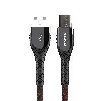 USB кабель с индикатором Kaku KSC-166 USB - Micro USB 1.2m - Black&Red