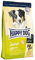 Корм Happy Dog Junior Lamb Rice 4 кг - для юниоров средних крупных пород собак (Хэппи Дог Джуниор)