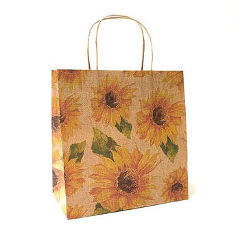 Подарунковий пакет №10 "Соняшники"" (215х220х110)