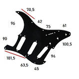 Пікгард для електрогітари Fender Stratocaster ST China ЧОРНИЙ, фото 9