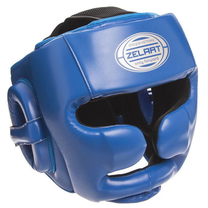 Шолом боксерський із повним захистом Zelart 1367 розмір XL Blue
