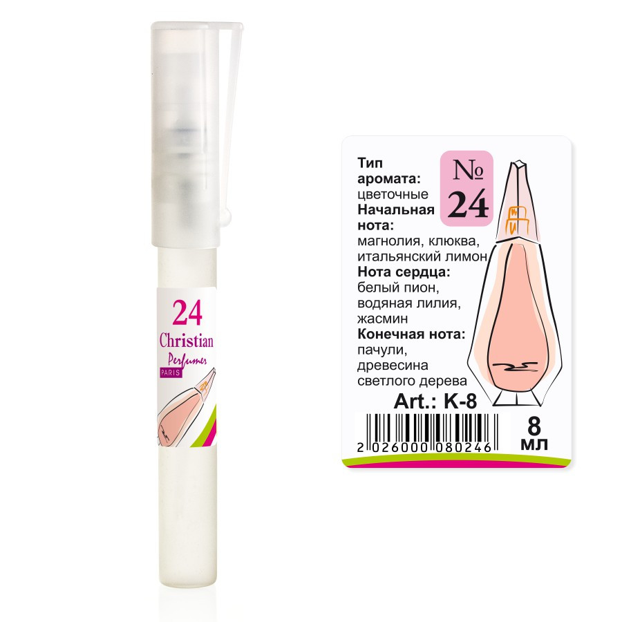 Парфумована вода флакон-ручка 8 ml Christian for women K-8 № 024, фото 1
