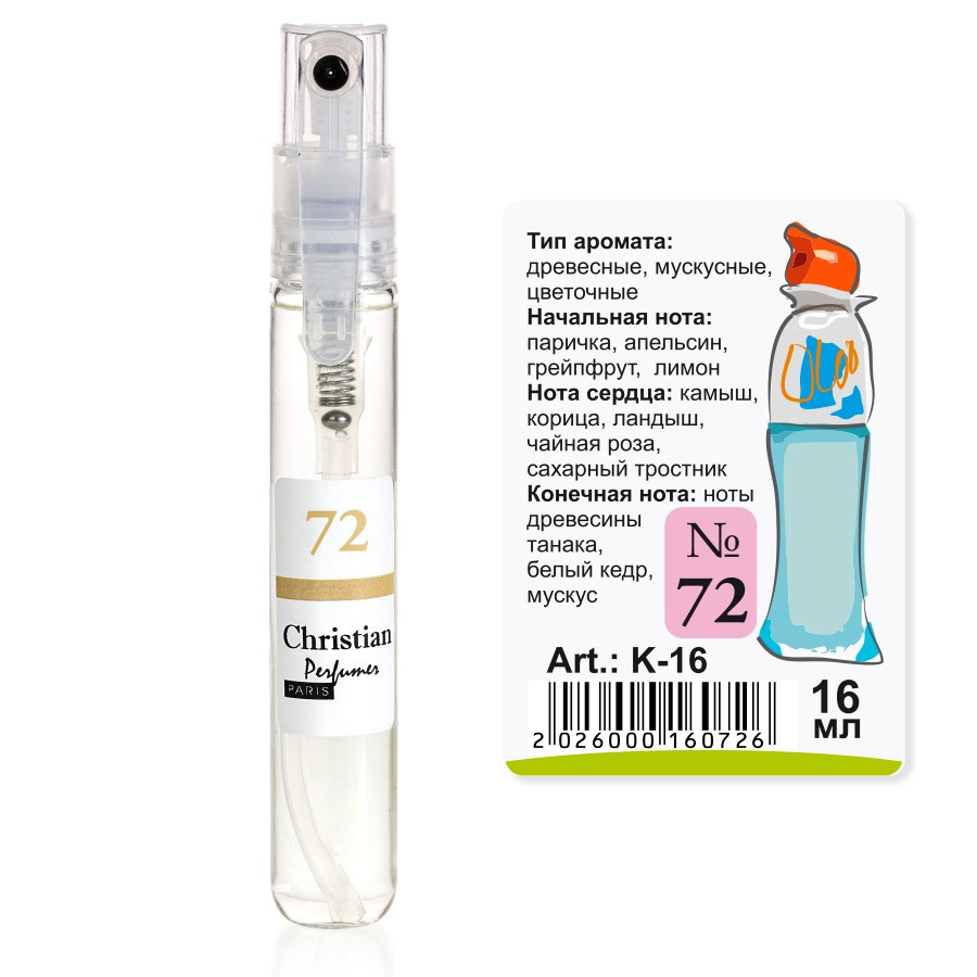 Парфумована вода міні-флакон 16 ml Christian for women K-16 № 072