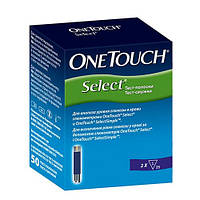 Тест-полоски One Touch Select, для контроля уровня глюкозы, lifescan, 50 шт.
