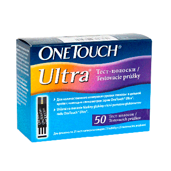 Тест-смужки One Touch Ultra (Ван Тач Ультра), для глюкометрів, 50 шт.