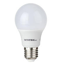 Світлодіодна лампа LED 10 Вт, E27, 220 В, INTERTOOL LL-0014