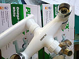 Plamix Omega-142 White Змішувач для ванни (без шланга та лійки) PM0021, фото 4