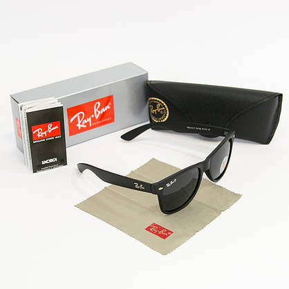 Сонцезахисні окуляри RAY BAN Wayfarer поляризаційні антиблікові UV400 (арт. 2140P) чорні матові, фото 3
