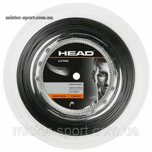 Head Lynx струни для тенісу 1.30 мм/200 м. бобіна чорні, фото 1