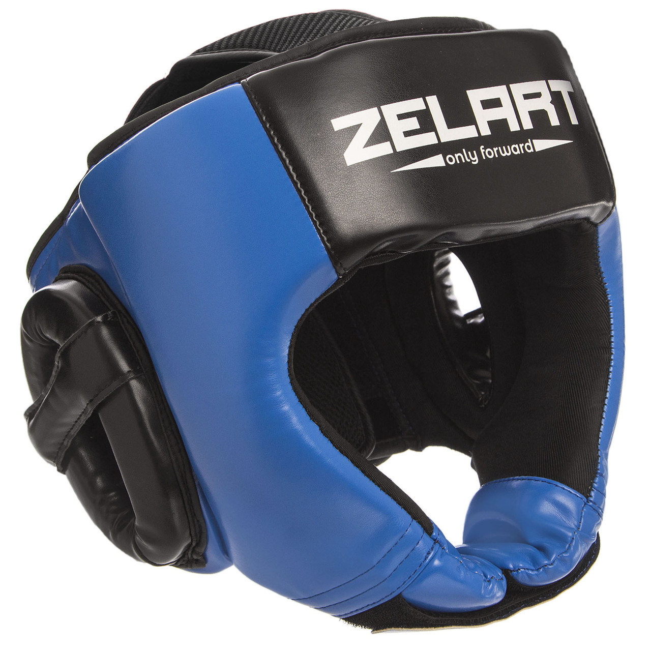 Шолом боксерський відкритий Zelart 1386 розмір M Blue-Black