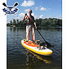 Надувна САП дошка Ладья Light SUP-Board 305x76x15 см + весло + лиш + плавець + насос + рюкзак, Україна, фото 3