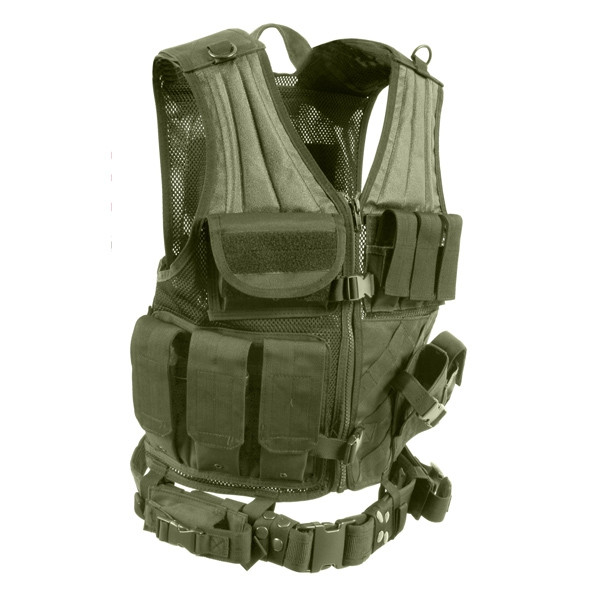Тактичний розвантажувальний жилет Rothco Cross Draw MOLLE