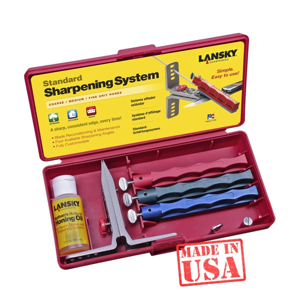 Набір для заточення ножів Lansky Standard 3-Stone System LKC03