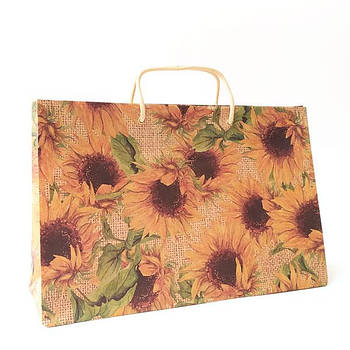 Подарунковий пакет №135 "Соняшники" (370х240х112)