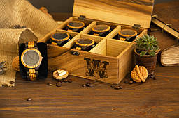 Коробочка для годинника з дерев'яною кришкою Подарунок коханому хлопцеві чоловікові братові коханій дівчині, дружині, сестрі,