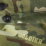 Армійське пончо-дощовик Free Soldier Multicam, фото 6