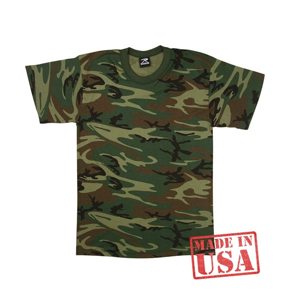 Армейская футболка Rothco Woodland Camo