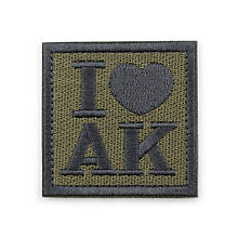 Патч Velcro I love AK
