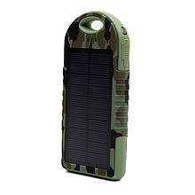 Зовнішній акумулятор з сонячної зарядкою (12000 mAh)