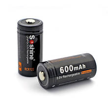 Акумулятор Soshine RCR123 3.0 V 600 mAh (Комплект 2 шт)