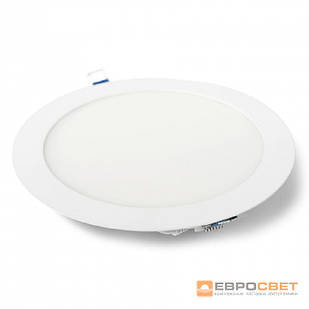 Світильник точковий врізний ЄВРОСВЕТ 18 Вт круг LED-R-225-18 6400 К