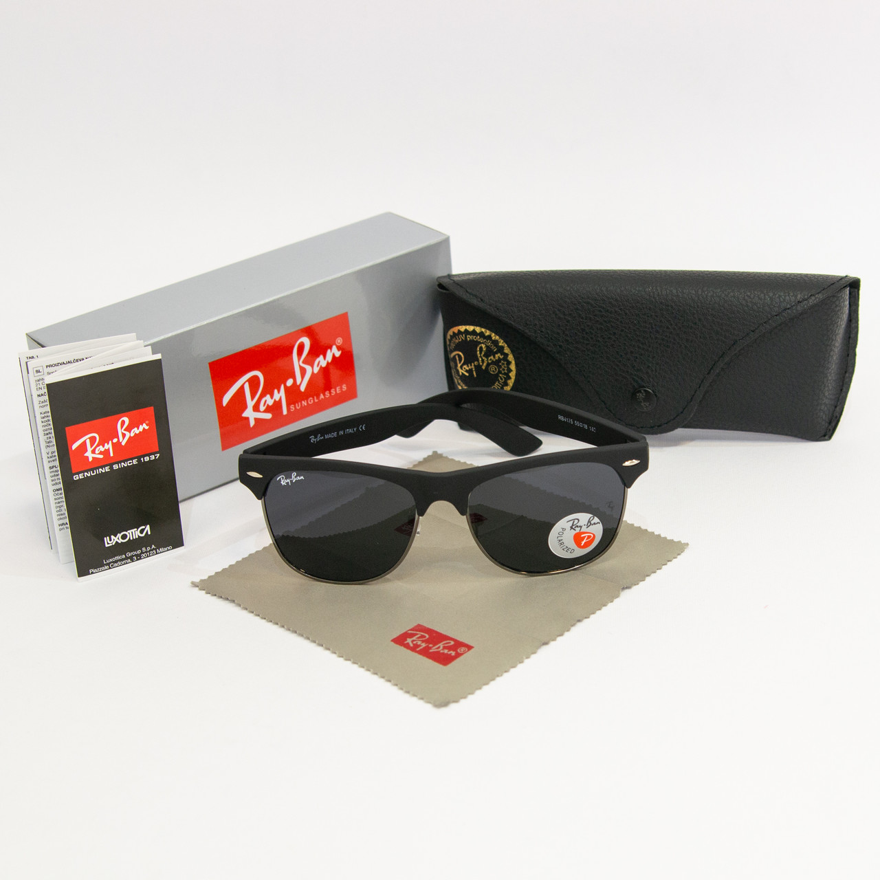 Сонцезахисні окуляри RAY BAN Wayfarer поляризаційні антиблікові UV400 (арт. 4175) чорні