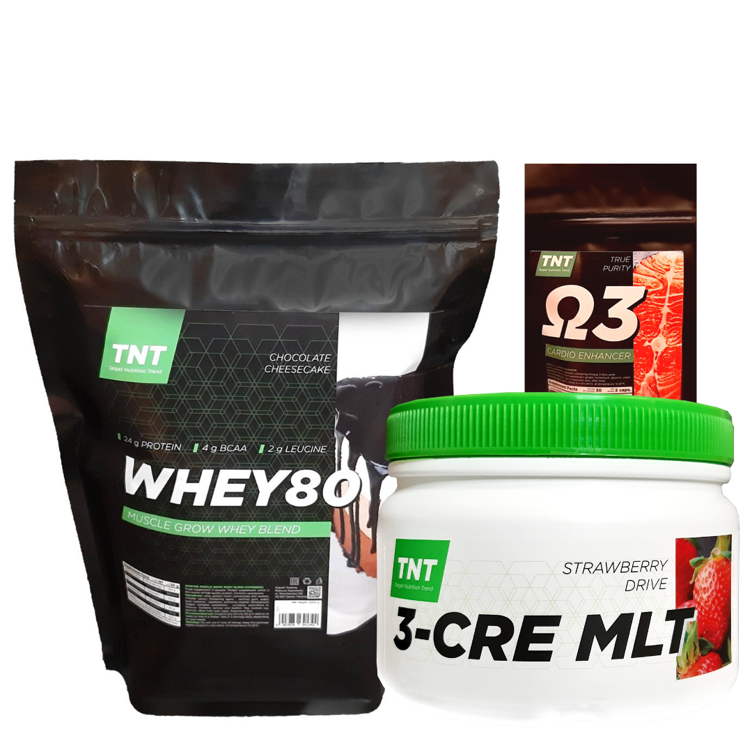 Мас-Протеїн Комплект: 2 кг Протеїн Whey Poland 80% шоколад + Креатин + Кардіопротектор у Подарунок!