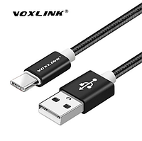 Кабель Voxlink 2A USB - Type-C 1 метр FW21854 Черный