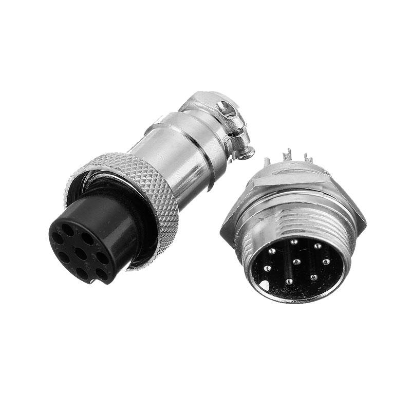 Штекер GX16-8pin тато + мама, гніздо + штекер