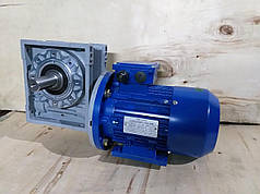 Черв'ячний мотор-редуктор NMRV-63-100 з електродвигуном 0,25 квт 220/380в