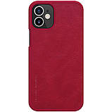 Nillkin Apple iPhone mini 12 (5.4") Qin Red leather case Шкіряний Чохол Книжка, фото 3