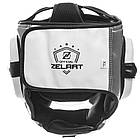 Шолом для єдиноборств із прозорою маскою Zelart 1360 розмір M White-Gray-Black, фото 4