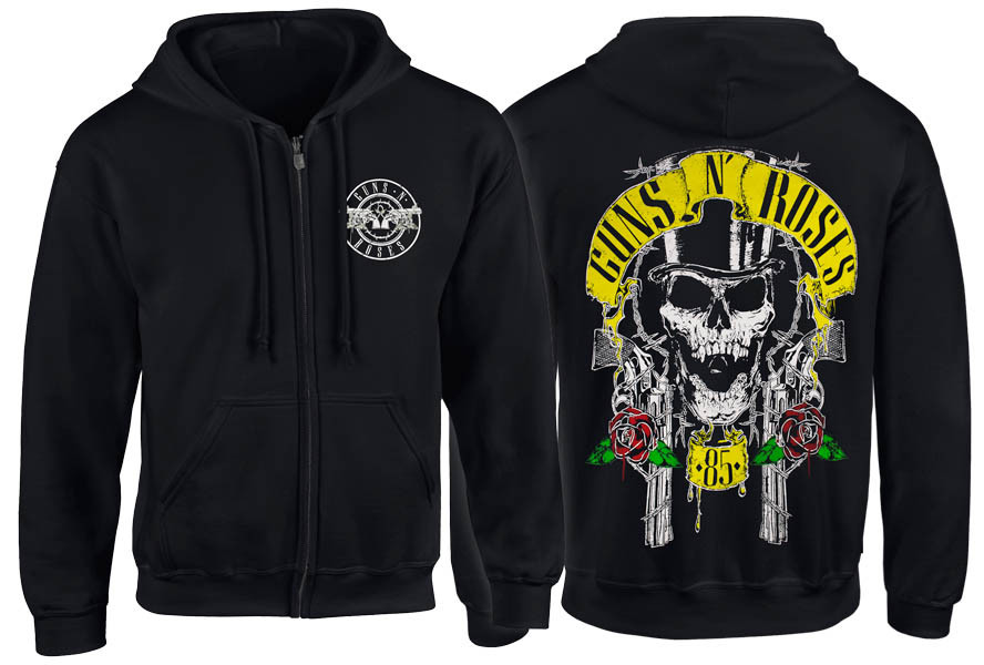Толстовка на змійці guns'n'roses 85 Skull