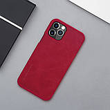Nillkin Apple iPhone 12 / 12 Pro (6.1") Qin Red leather case Шкіряний Чохол Книжка, фото 5