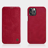 Nillkin Apple iPhone 12 / 12 Pro (6.1") Qin Red leather case Шкіряний Чохол Книжка, фото 4