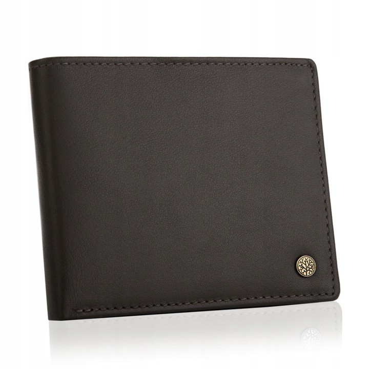 Чоловічий шкіряний гаманець Betlewski з RFID 9,4 х 11,5 х 1,5 (BPM-BH-66) - темно-коричневий, фото 1