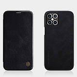 Nillkin Apple iPhone 12 Pro Max Qin leather Black case Шкіряний Чохол Книжка, фото 5