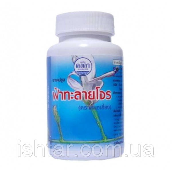 Фа талай джон KongkaHerb лікування застуди, грипу, зміцнення імунітету 100 капсул, фото 1