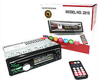 Автомагнитола 1DIN MP3-3215 RGB (Black) / Автомобильная магнитола, RGB панель + пульт управления