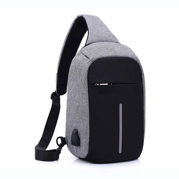 Рюкзак міський протикрадій Bobby Mini з захистом від кишенькових злодіїв і USB-портом для заряджання (Gray