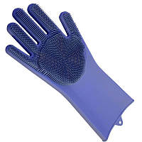 Перчатка для мойки посуды Gloves for washing dishes (Blue) / Силиконовые перчатки для мытья и чистк