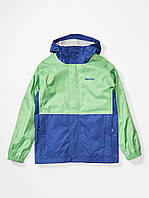 Куртка детская для мальчиков Marmot Boys PreCip Eco Jacket Город, M, Без утеплителя, Голубой-Салатовый