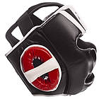Шолом боксерський із повним захистом Zelart 1328 розмір L Black-White-Red, фото 3