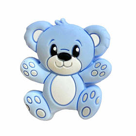 Міні Ведмедик Тедді (бебі блю), силіконова намистина