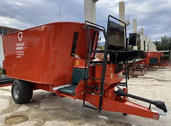 Вертикальний кормороздавач одношнековый Ak Ziraat Tiremix-D6