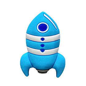 Міні ракета (блакитний), силіконова намистина