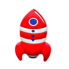 Міні ракета (червоний), силіконова намистина