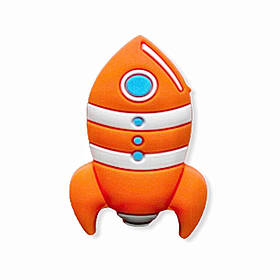 Міні ракета (помаранчевий), силіконова намистина